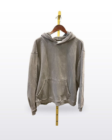 Elwood Gray Cotton Pullover Hoodie sz S