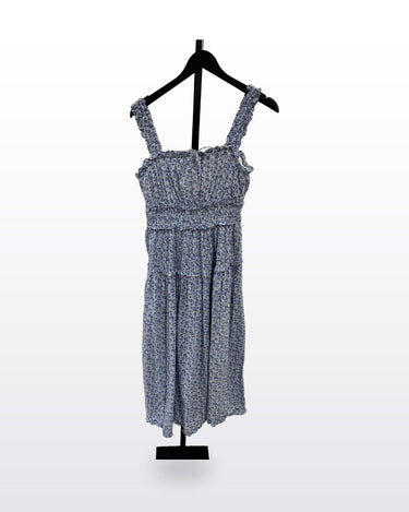Gap x Dôen Blue and White Floral Sleeveless Midi Dress sz M