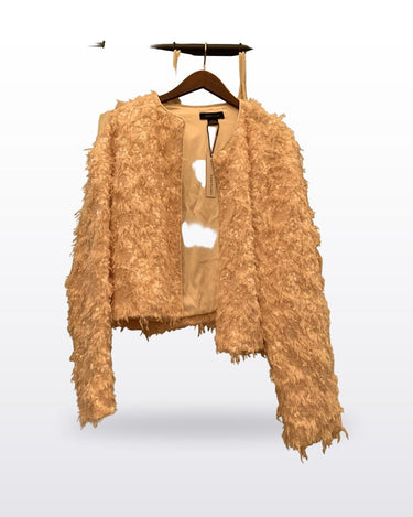 Sanctuary Sequin Shag Feather Jacket sz S