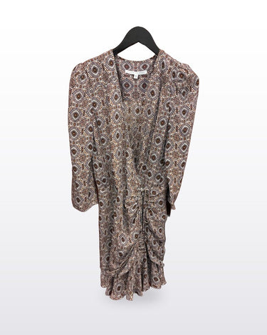 Veronica Beard Geometric Printed Ruched Mini Dress sz 4