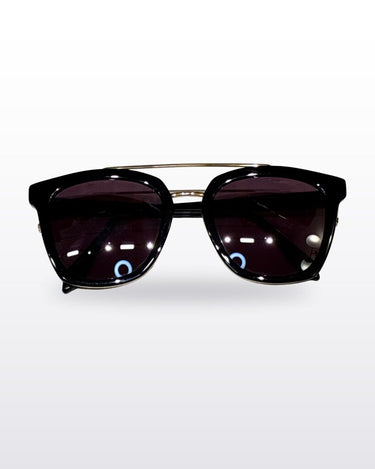 Quay Black & Gold Brow Bar Sunglasses