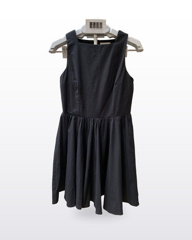 Reformation Black Sleeveless Gathered-Waist Dress sz 2