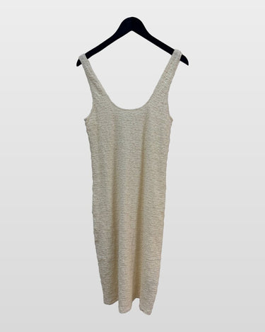 Vince Textured Sleeveless Square Tank Midi Dress sz M