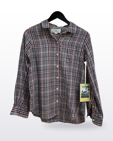 Birds of Paradis by Trovata Plaid Long Sleeve Button-Down Shirt sz EXTRA SMALL