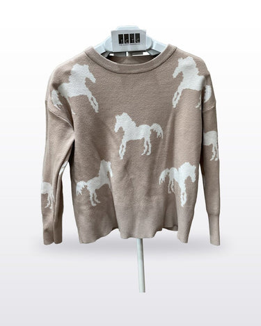 Jason Wu Horse Intarsia Knit Pullover Sweater sz L/G