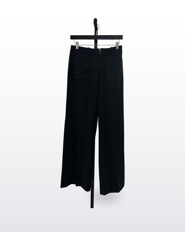 FRAME Black Wide Leg Trousers sz 0