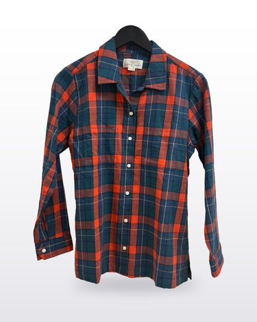 Birds of Paradis by Trovata Plaid Long Sleeve Button-Down Shirt sz EXTRA SMALL