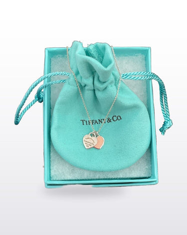 Tiffany & Co. Return to Tiffany Mini Double Heart Tag Pendant Necklace