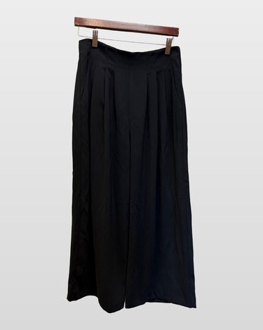 Topshop Black Pleated Wide Leg Pants sz 6