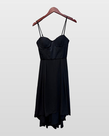 Elizabeth and James Black Corset Bodice High-Low Dress sz XS