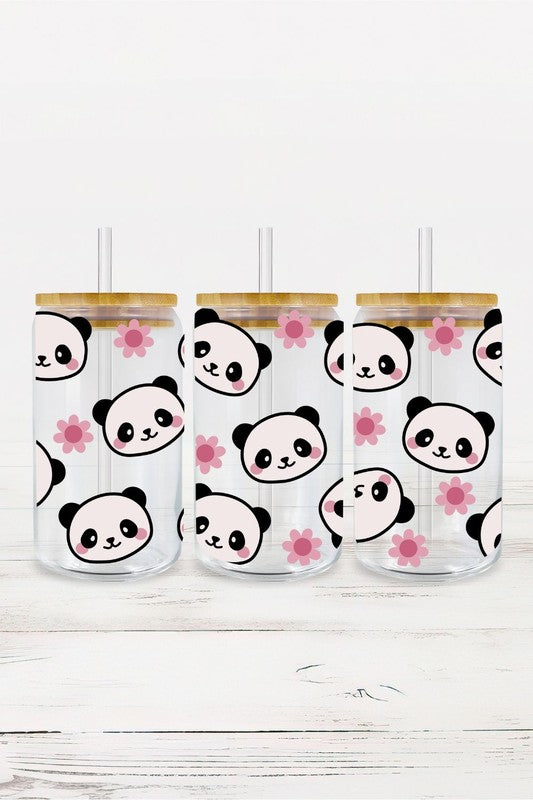 Panda Glass Cup