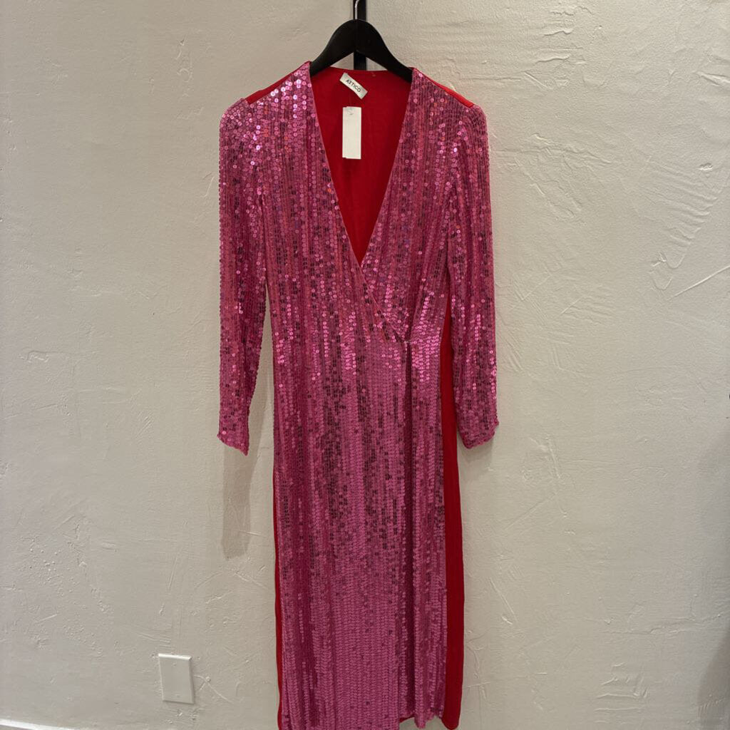 and other stories pink sequin dress & OTHER STORIES Sequin Embroidered Mini Dress