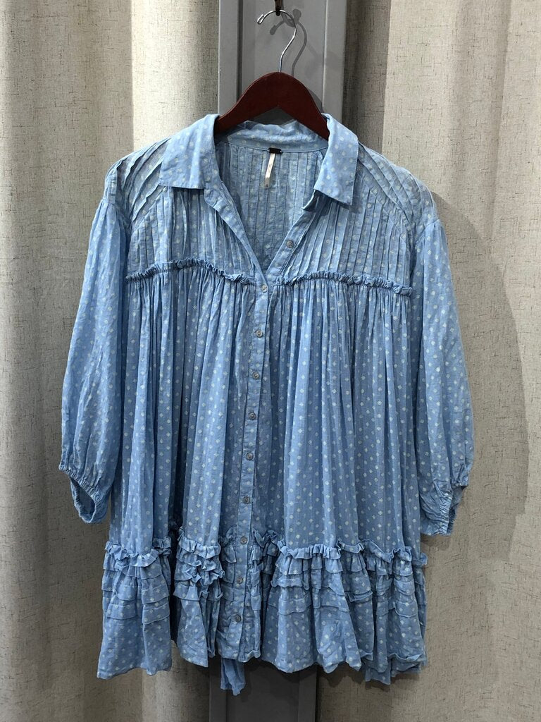 Free People Blue Dot Print Mini Dress size XS – The Closet Trading Company