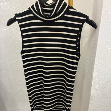 Striped Mock Neck Top