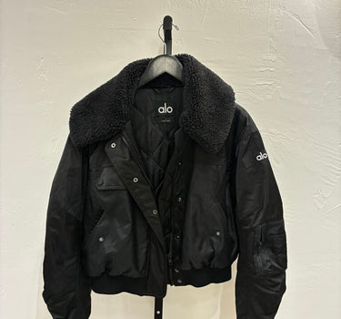 Alo Yoga Black Blaze Bomber Jacket