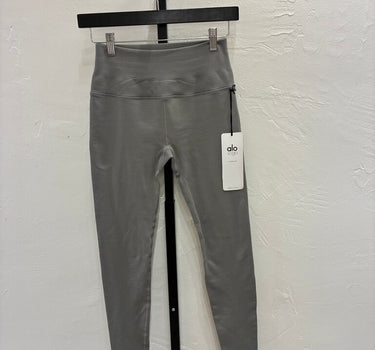 Alo Yoga Sterling Grey Seamless High-Waist Ribbed Leggings