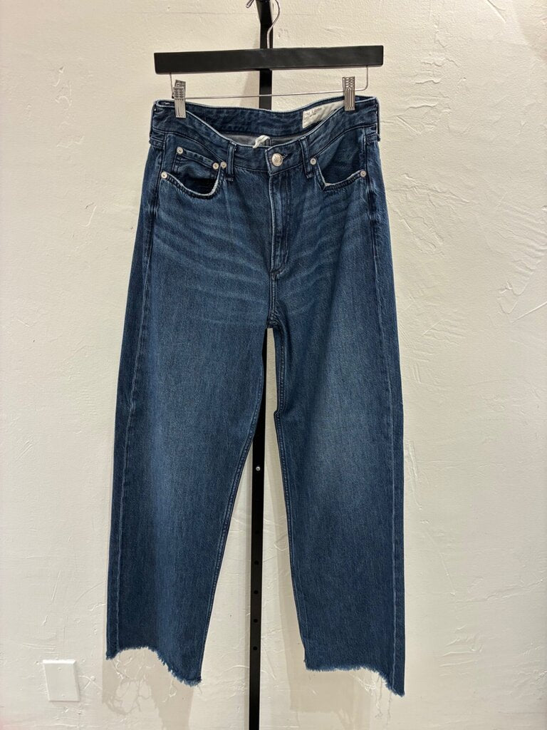 Rag & Bone Straight Leg Raw Hem Jeans