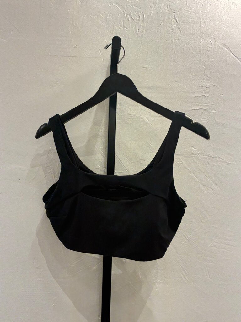 Lululemon Black Cutout Sports Bra SZ M/L