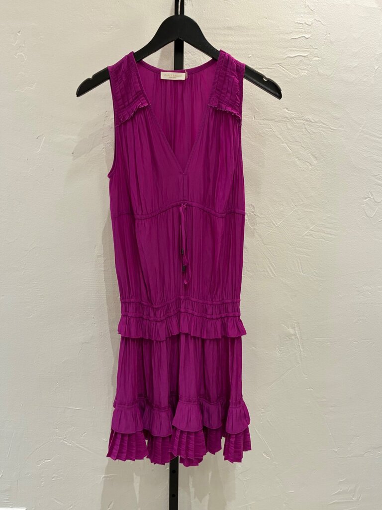 Ramy Brook Paris Sleeveless Tiered Dress sz M