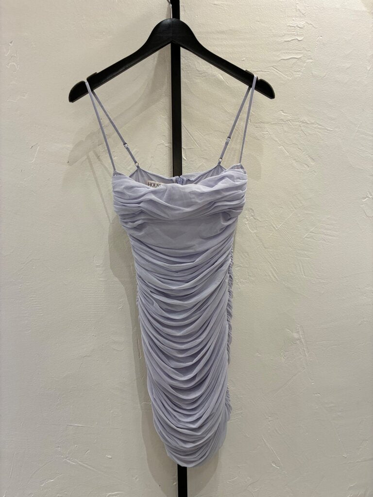 House of CB Ruched Mesh Mini Dress sz S