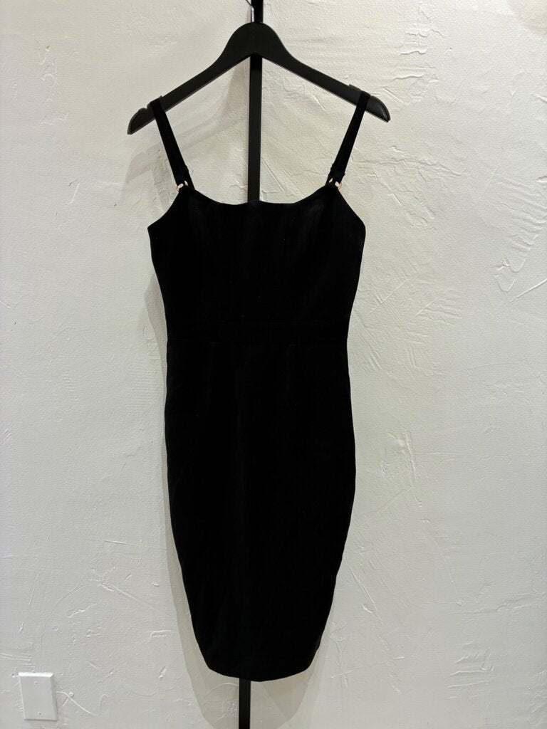 House of CB Black Spaghetti Strap Bodycon Dress sz M