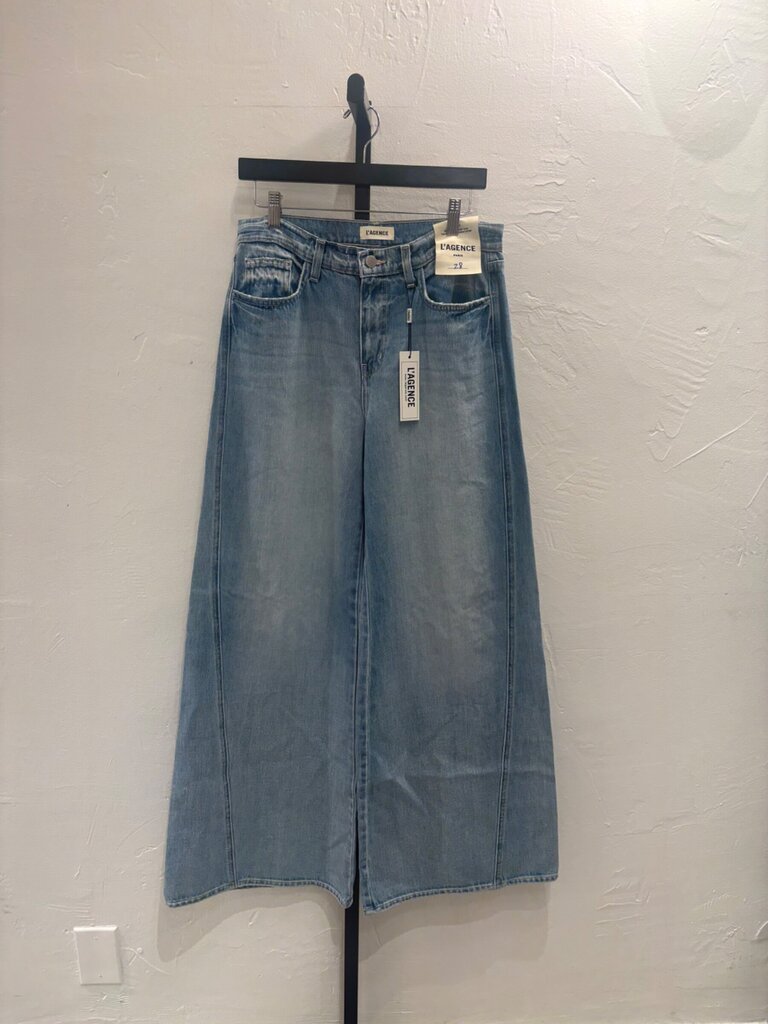 L'Agence Beau High Rise Wide Leg Jeans in Fontana sz 28