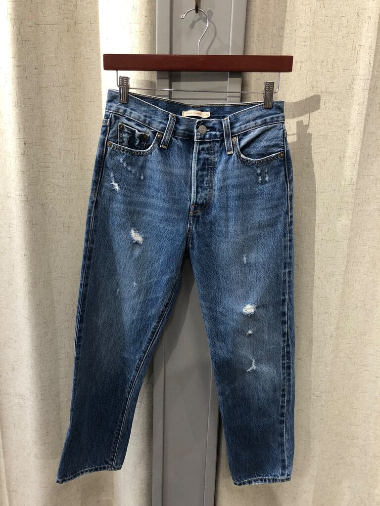 Levi's Wedgie Straight Distressed Jeans sz 26