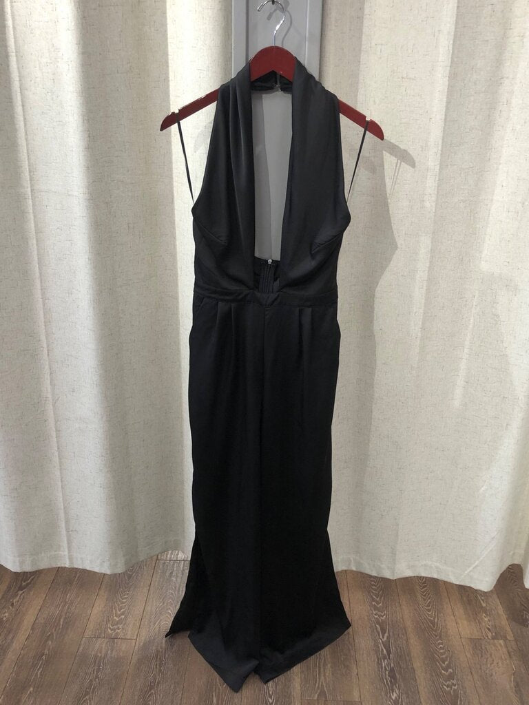 Miramar Black Sirena Halter Jumpsuit sz S