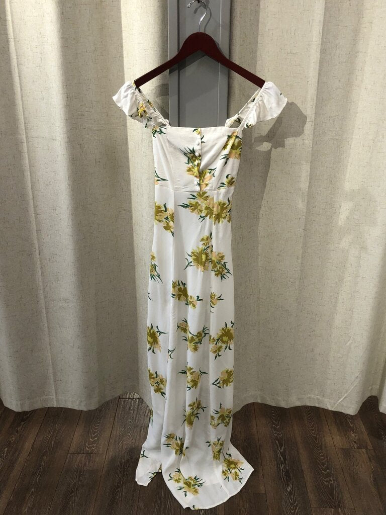 Flynn Skye Floral Off-The-Shoulder Maxi Dress sz S