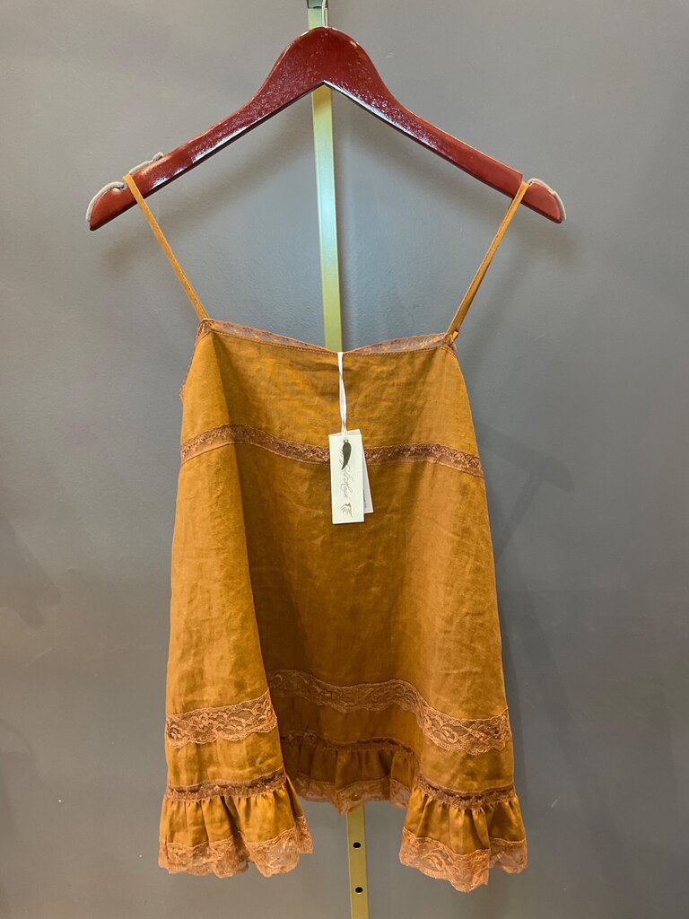 Gold Hawk Lace-Trimmed Camisole Top sz S