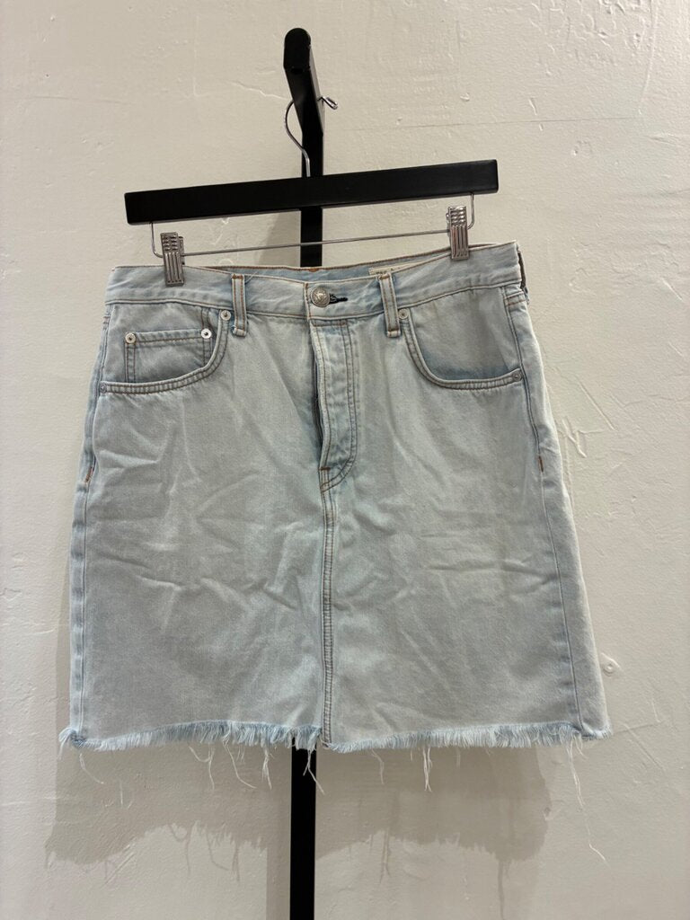rag & bone Light Blue Denim Mini Skirt sz 31