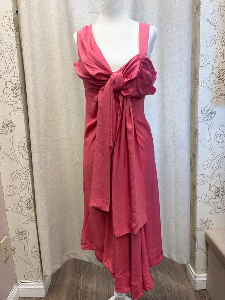 Prada Pink Knot-Front Midi Dress sz 40