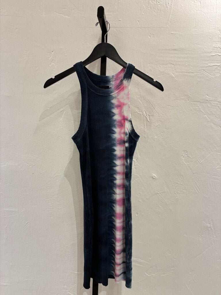 WSLY Rivington Ribbed Tie-Dye Tank Dress sz S