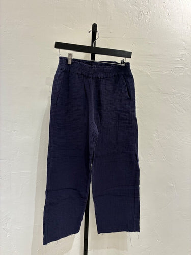 Rails Navy Blue Cotton Gauze Wide Leg Pants sz S