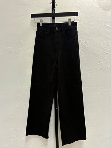 Just Black Denim High-Rise Wide Leg Jeans in Black sz 24