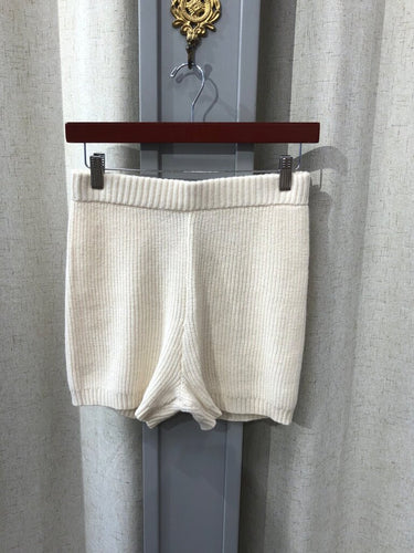 Saturday/Sunday by Anthropologie Ivory Ribbed Knit Shorts sz S