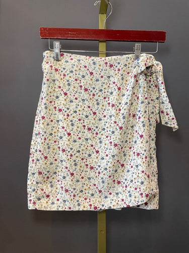 Sézane Floral Wrap Mini Skirt sz 38