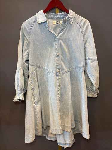 Free People We The Free Denim Shirt Dress sz XS