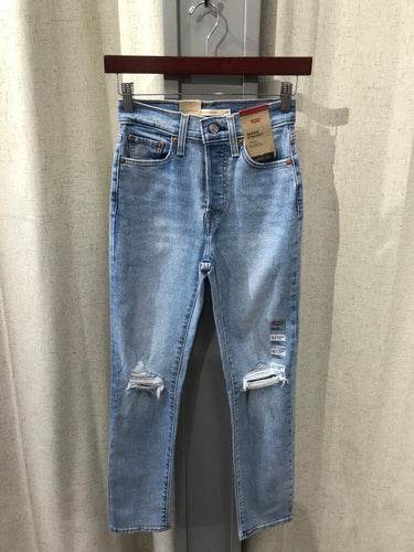 Levi's Wedgie Straight Distressed Jeans sz 24