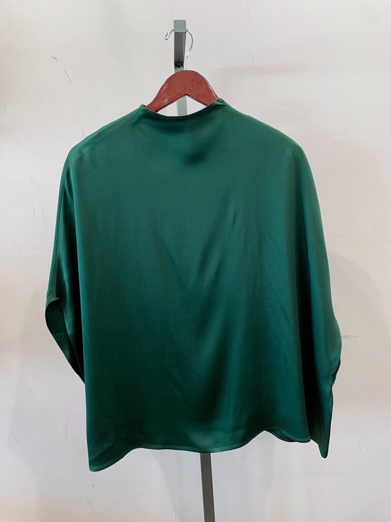 Lapointe Green Satin Dolman Sleeve Top