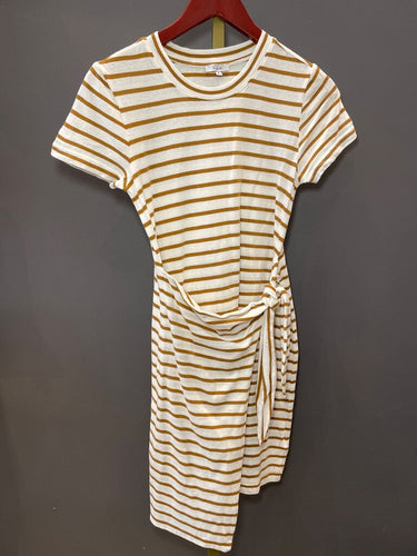 Rails Striped Short Sleeve Tie-Waist Dress sz XS
