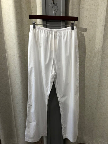 Donni White Wide Leg Elastic Waist Pants sz M