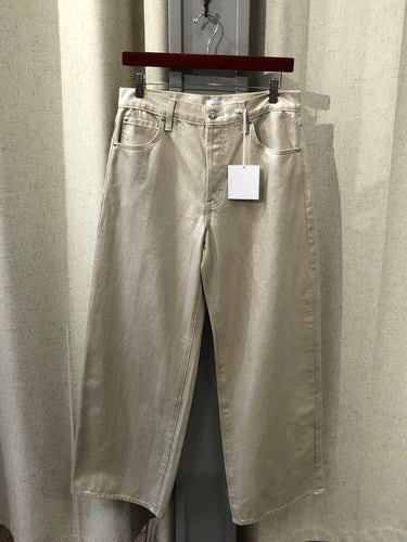 Pistola Tate High Rise Bowed Wide Leg Jeans in Champagne Luster sz 28