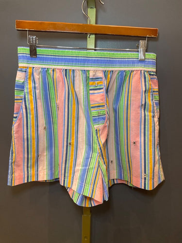Le Superbe Striped Crystal Embellished Shorts sz M