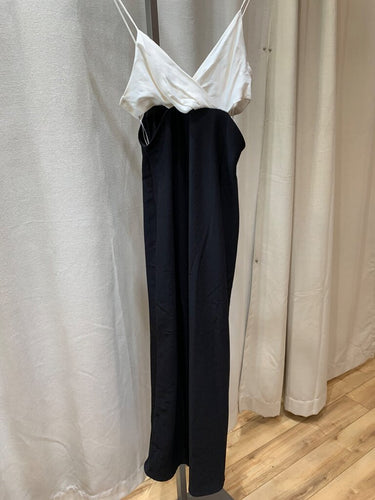Zara Two-Tone Draped Jumpsuit sz L
