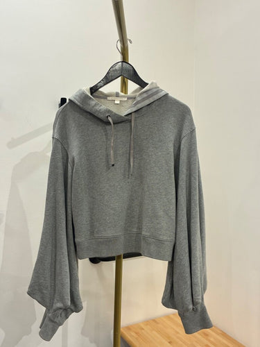 Jonathan Simkhai Grey Balloon Sleeve Hoodie sz S