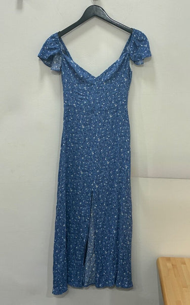 Reformation Blue Floral Lacey Midi Dress sz 0