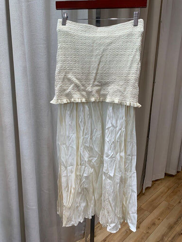 Zara Knit Combination Strapless Midi Dress sz S