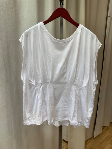 Good American Corsetted Tee - White sz 6
