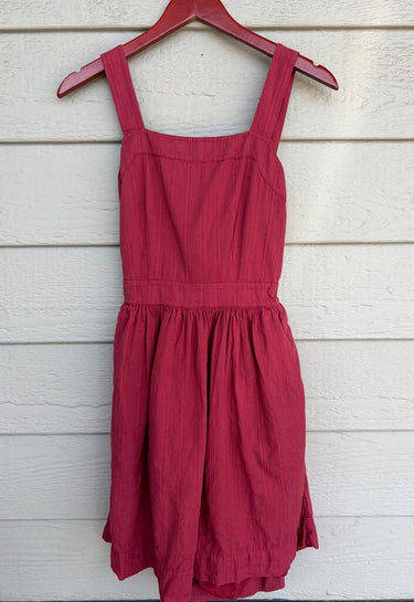 Madewell Burgundy Tie-Back Sleeveless Mini Dress sz 4